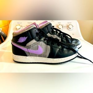 Nike Air Jordans. Purple Plaid Special Edition